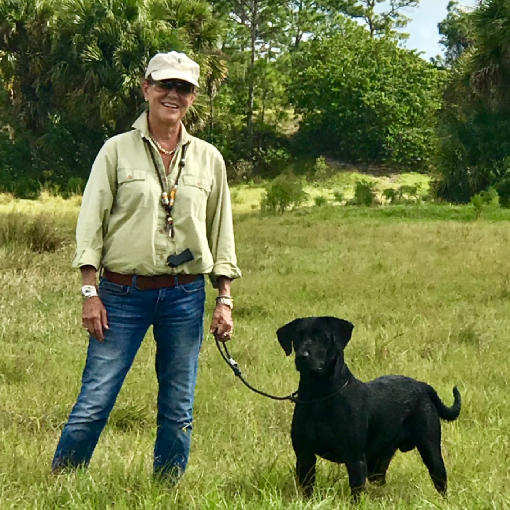 Sarah Wonnell and her Labrador Retriever Hooker